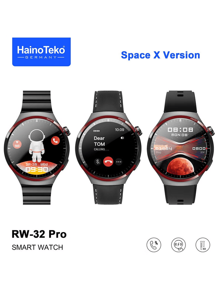 Haino Teko Germany RW-32 AMOLED Display Smart Watch with 3 Strap